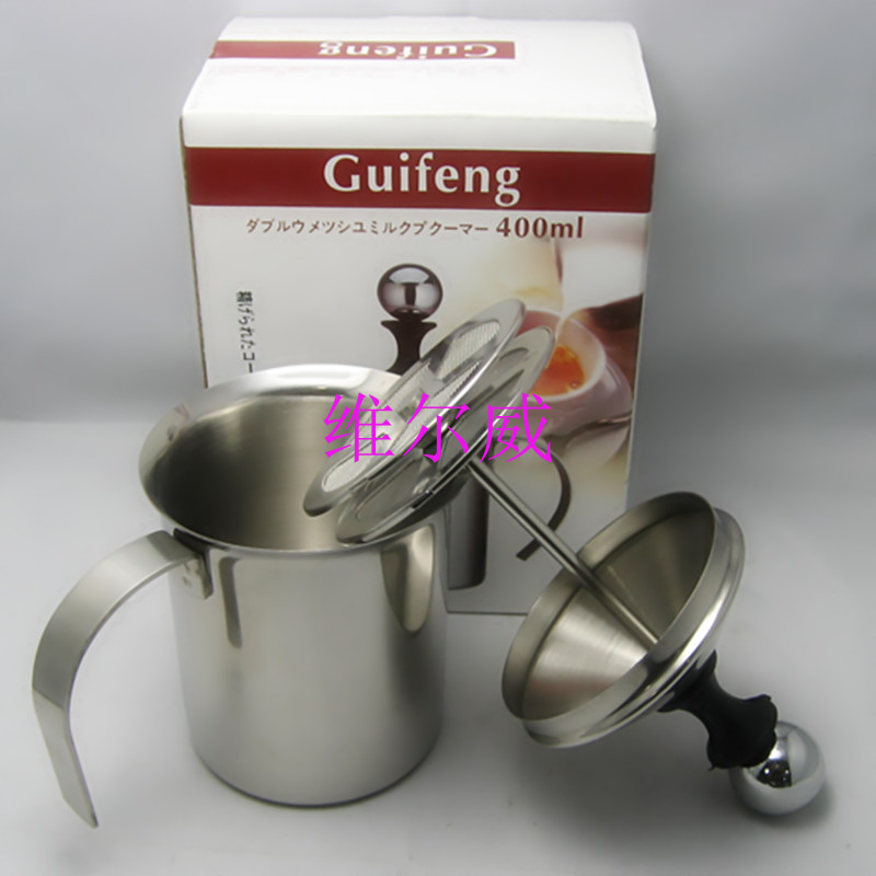 不锈钢双层小号打奶泡器/奶泡壶/打奶器 400ML/800ML在类目 餐饮具, 咖啡器具, 打奶器中 - 来自Buy2taobao.com提供专业的淘宝代购服务