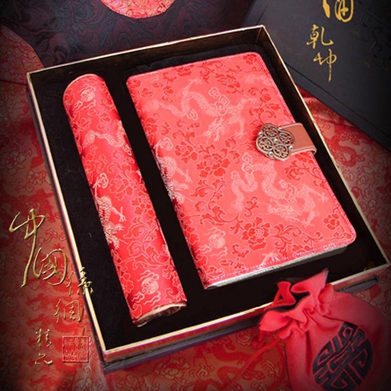 丝绸笔记本鼠标垫送老外...