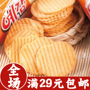  全场29包邮 韩国 进口 好丽友 奶酪烤薯片 饼干 60g 零食 食品
