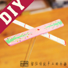 DIY竹蜻蜓手工材料包 真正竹制 散件套材 培养动手（含绘画工具）