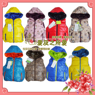  韦氏正品儿童羽绒服0242A男童女童羽绒马甲 双面穿羽绒背心亲子装