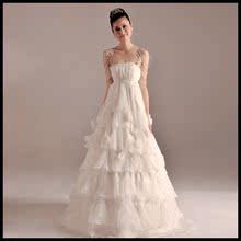 婚礼妈妈 高腰线孕妇婚纱2012新款婚纱 韩版 怀孕婚纱 包邮