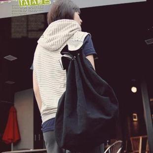  韩版新款帆布双肩包背包单肩包休闲包旅行包桶包运动背包