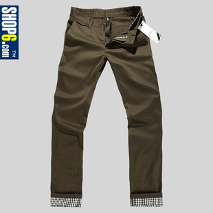 3121 double color painted 6 2012 men's clothing store SHOP6 new pure color British high cotton leisure trousers cultivate one's morality