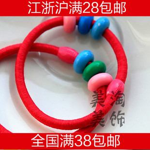  可爱儿童多彩色发绳 宝宝彩色珠子发绳 发圈批发 延长一厘米发饰