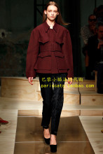 香港代购 CELINE 2012春夏 提花黑色棉混纺长裤 21H514023