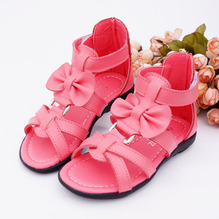  包邮儿童凉鞋女款女童真皮凉靴韩版罗马凉鞋女中大童凉鞋26-37码