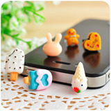 Silent love South Korean the lovely realistic cellphone dust plug the dessert snack iphone4 headsets holes dustproof plug