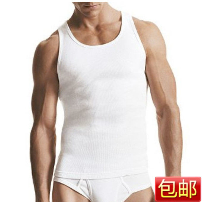 特价2件包邮 新款全棉男士背心夏 运动内衣健身纯棉打底背心汗衫