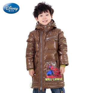  正品Disney/迪士尼儿童羽绒服 蜘蛛侠系列 男童 中长款羽绒服