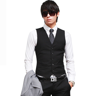  英伦马甲 男 韩版潮流马夹 结婚西装马甲 男休闲马甲 西背