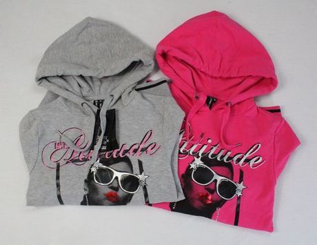 013春秋季 欧美原单 休闲带帽美女印花头像女