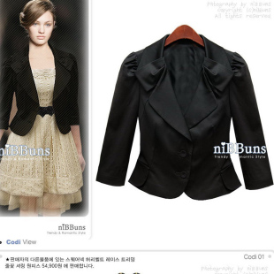 In spring and autumn  new European and American retro dress skinny sleeve-small suit Lady suit small wild seven sleeve short jacket