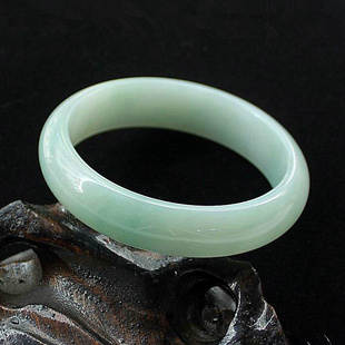  老坑A货翡翠手镯缅甸冰糯种水润翡翠玉镯子送国检证书细腻有纹款