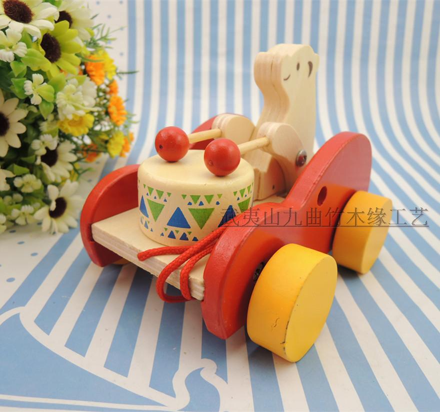 61 gift Little Bear Drums Pull the car Infants Drag Toddler Toys wooden Drag children Toy carin the Toy/Childs/Puzzle/Building block/Model , Children crawl/Toddler/Fitness , Drag toddler toys category - from Buy2taobao.com to provide professional Taobao agent buy service