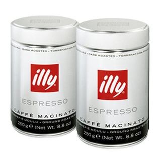  Illy 咖啡粉 深度烘焙 250克x2罐 意大利原装进口 净含量500克