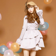2012新款春装恋上鱼风衣女装甜美修身长袖春季风衣女外套