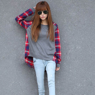 韩版学院宽松打底衫...