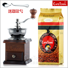 包邮 CafeTown咖啡套餐 进口曼特宁咖啡豆+台湾磨豆机 送咖啡勺