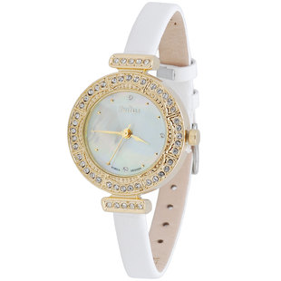  聚利时/Julius 时尚女士手表贝纹表盘切割镜面女表 水钻表 8617