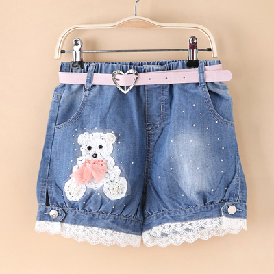 大童<em>女装</em>女童<em>牛仔短裤</em>韩版牛仔裤2014新款夏