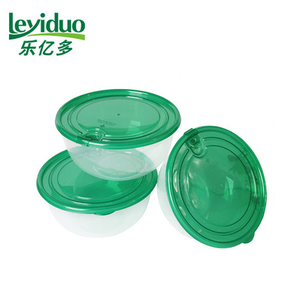 【团促折扣】乐亿多欢乐叠 保鲜盒微波加热3件套350ml  颜色随机