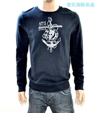 Толстовка h&m 100%原装正品-男装-深蓝色卫衣-国内现货 H&M