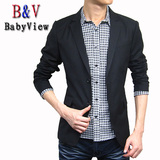 BabyView 商城正品西服 韩版修身男士休闲西服 小西装 2扣英伦