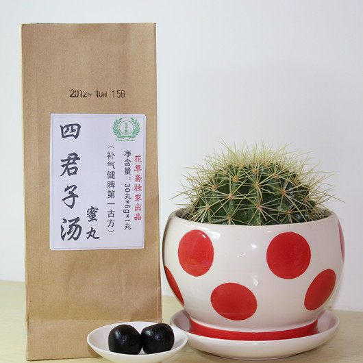 花草斋纯中药 四君子汤蜜丸包邮 健脾益气补气 脾胃虚弱 一月量
