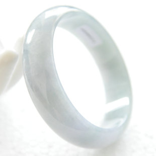  华石翠竹 天然缅甸a货翡翠手镯 冰糯种飘绿翡翠小号玉镯子 送证书