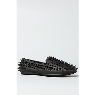 美国代购直邮潮牌Unif朋克复古黑色铆钉刺猬鞋