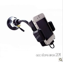 包邮iPhone4S 3G 苹果FM车载发射器 音乐+车充+免提+吸盘+车架