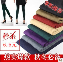 E9328 批发 显瘦拉绒裤春秋冬新款海藻绒保暖九分裤/打底...