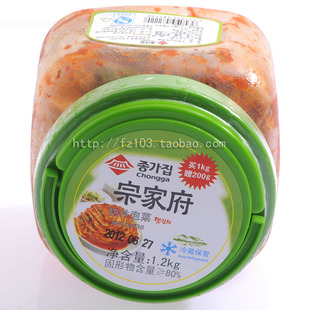  韩国泡菜 正宗韩国宗家府泡菜 切件泡菜1200g 大包装