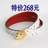 女士33彩 皮带  时尚韩版皮带  女款针扣平滑扣高档皮带