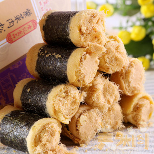  4份江浙沪皖包邮 澳门特产食品零食 香记紫菜肉松蛋卷225g