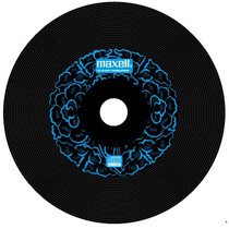 maxell 麦克赛尔 黑胶蓝纹 CD刻录盘 桶装50片（48速、700MB）