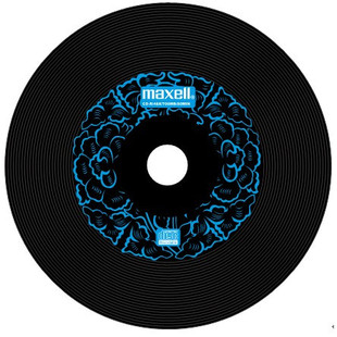 maxell 麦克赛尔 黑胶蓝纹 CD刻录盘 桶装50片（48速、700M）