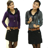 [柔施]秋装新品<span class=H>淑女屋</span>风格dodofind修身百搭长袖连衣裙送腰带包邮