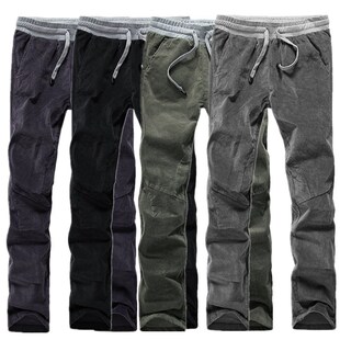  全国包邮修身休闲裤男韩版小脚平绒运动裤灯芯绒裤男裤子男