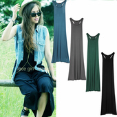 The mushroom Street recommend / Europe / the word vest dress / modal dress / mopping the floor and ankle dress