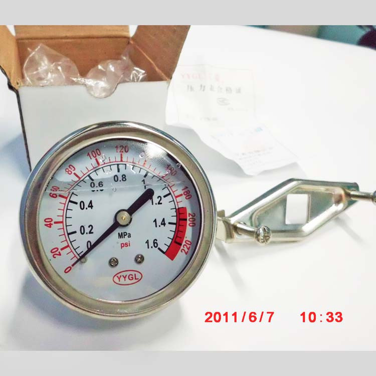 纯水机压力表 测水压 背\/下出口 余姚市工菱仪表