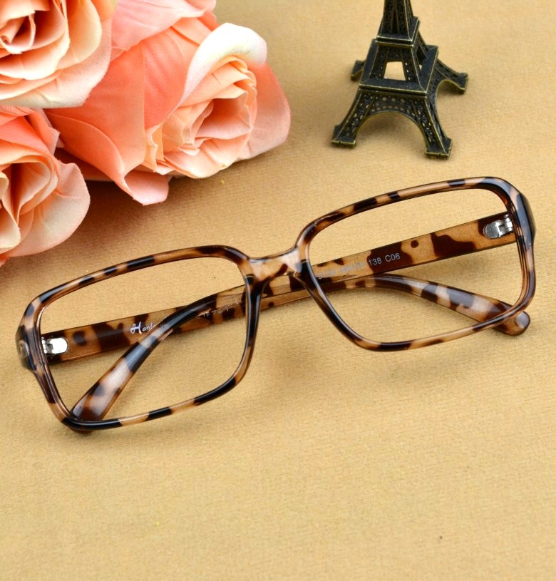 非主流复古豹纹眼镜框...