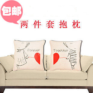 包邮 品居<span class=H>十字</span><span class=H>绣</span>套件靠垫 S-807 永远在一起 <span class=H>抱枕</span><span class=H>（</span>两件套<span class=H>）</span>新款