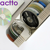 actto光盘盒高档cd，盒大容量dvd光碟收纳盒储藏箱，创意标签检索50片