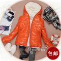 新品亮面连帽加厚加绒羽绒服清2010