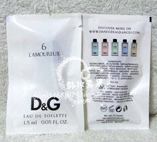 D & G Dolce & Gabbana L * Amoureaux 6 号 amantes de Hong tubo de 1,5 ml sellado equipado neutral