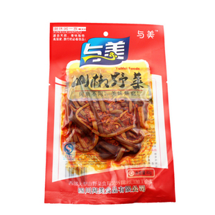  正宗四川特产 新休闲一族 素食小吃 与美 山椒野菜80g/袋