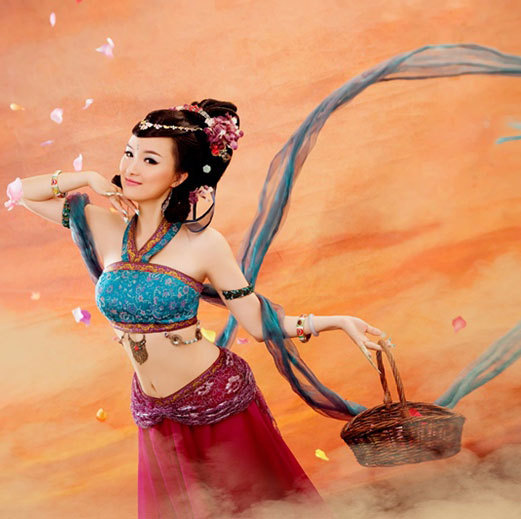 Blue sky Sexy costumes Dunhuang Flying Stage clothes Sexy costume fairy Royal Photo suitin the Women's clothing/Boutique , Costume/National costume/Stage costumes , National costume/Costumes category - from Buy2taobao.com to provide professional Taobao agent buy service