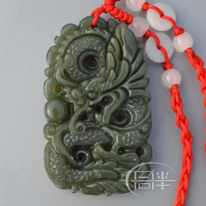 【同伴】和田玉游龙戏珠挂件 油润光润玉项坠  雕工精细玉吊坠